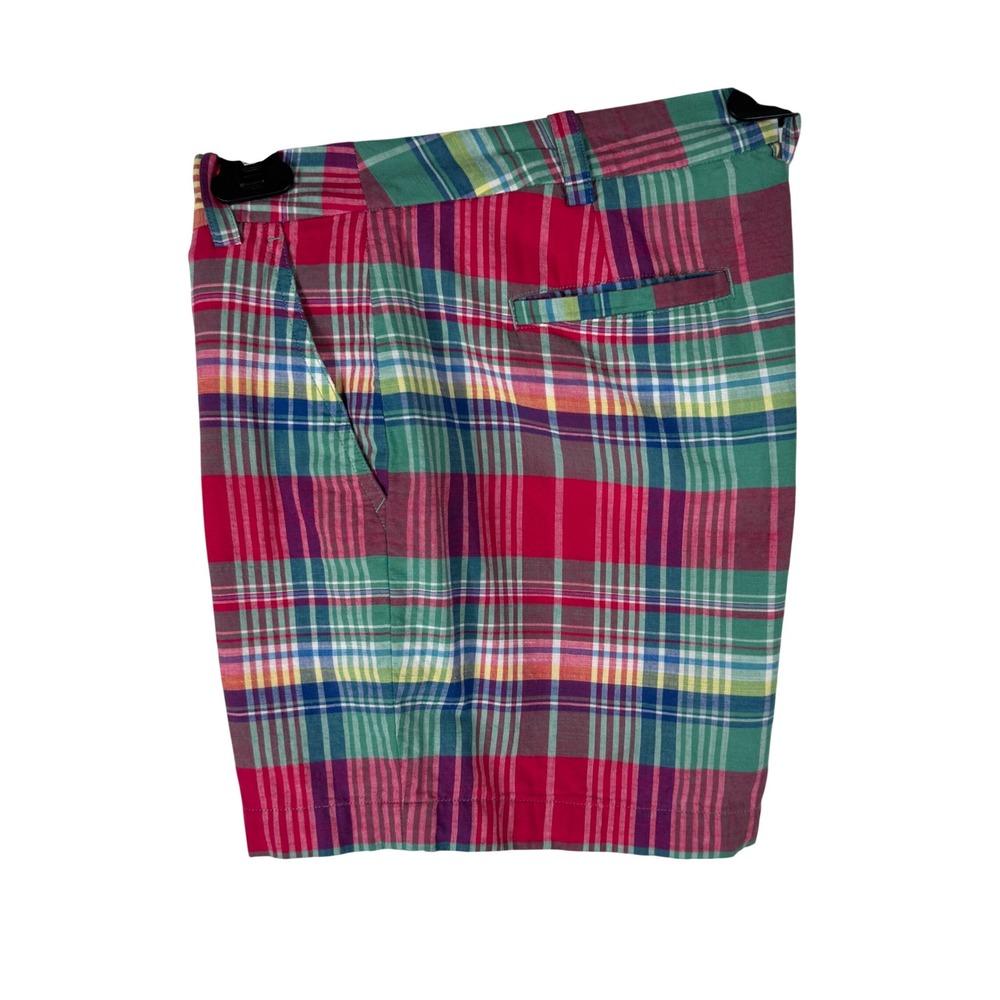 Brooks‎ Brothers Madras Plaid Shorts Womens 4 Multicolor Pink Green Preppy NWOT